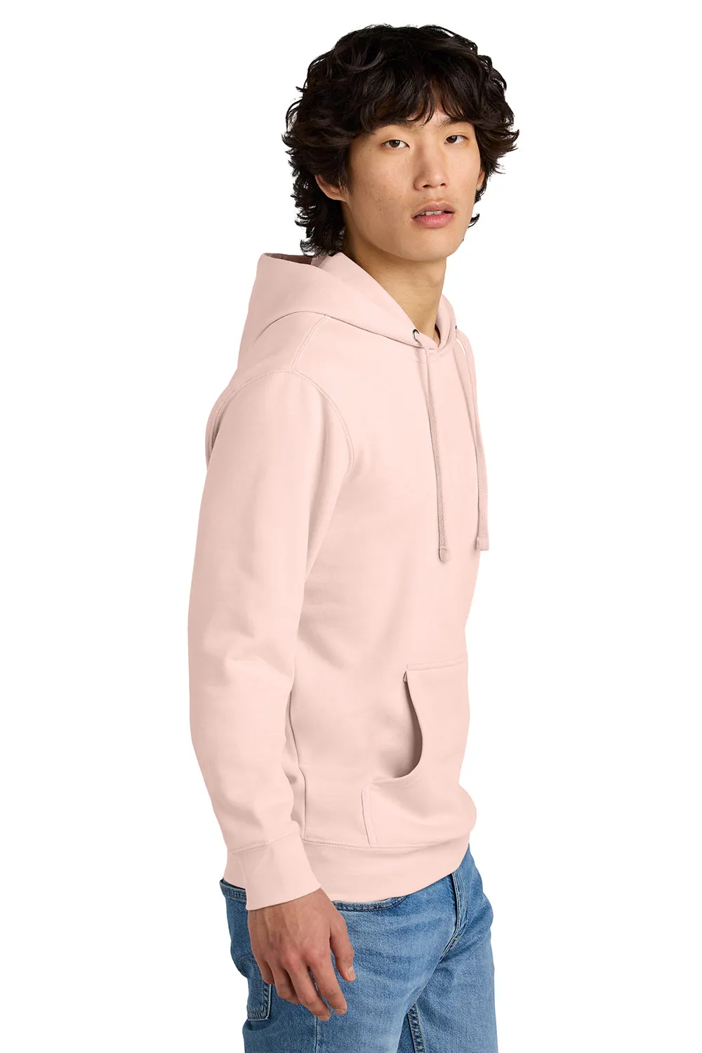 District Mens Very Important Fleece Hooded Sweatshirt Hoodie w/ Pouch Pocket - Rosewater Pink