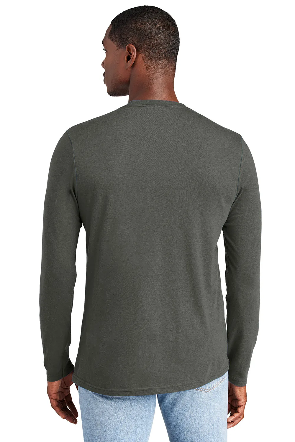 District Mens Very Important Long Sleeve Crewneck T-Shirt - Deepest Grey