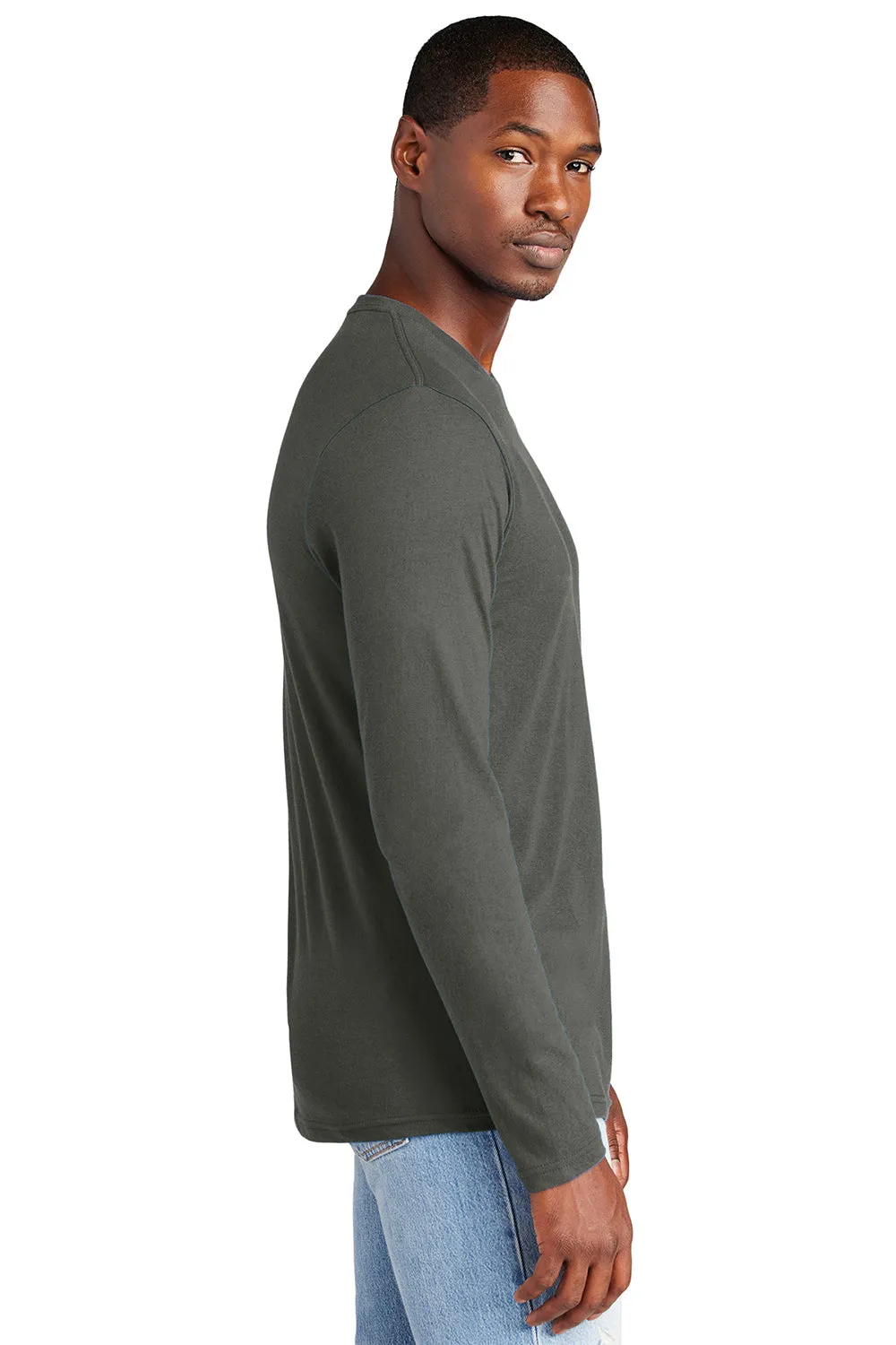 District Mens Very Important Long Sleeve Crewneck T-Shirt - Deepest Grey
