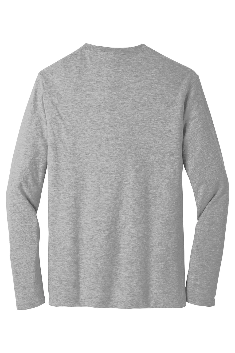 District Mens Very Important Long Sleeve Crewneck T-Shirt - Heather Light Grey