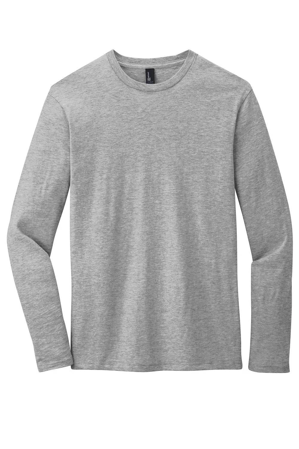 District Mens Very Important Long Sleeve Crewneck T-Shirt - Heather Light Grey