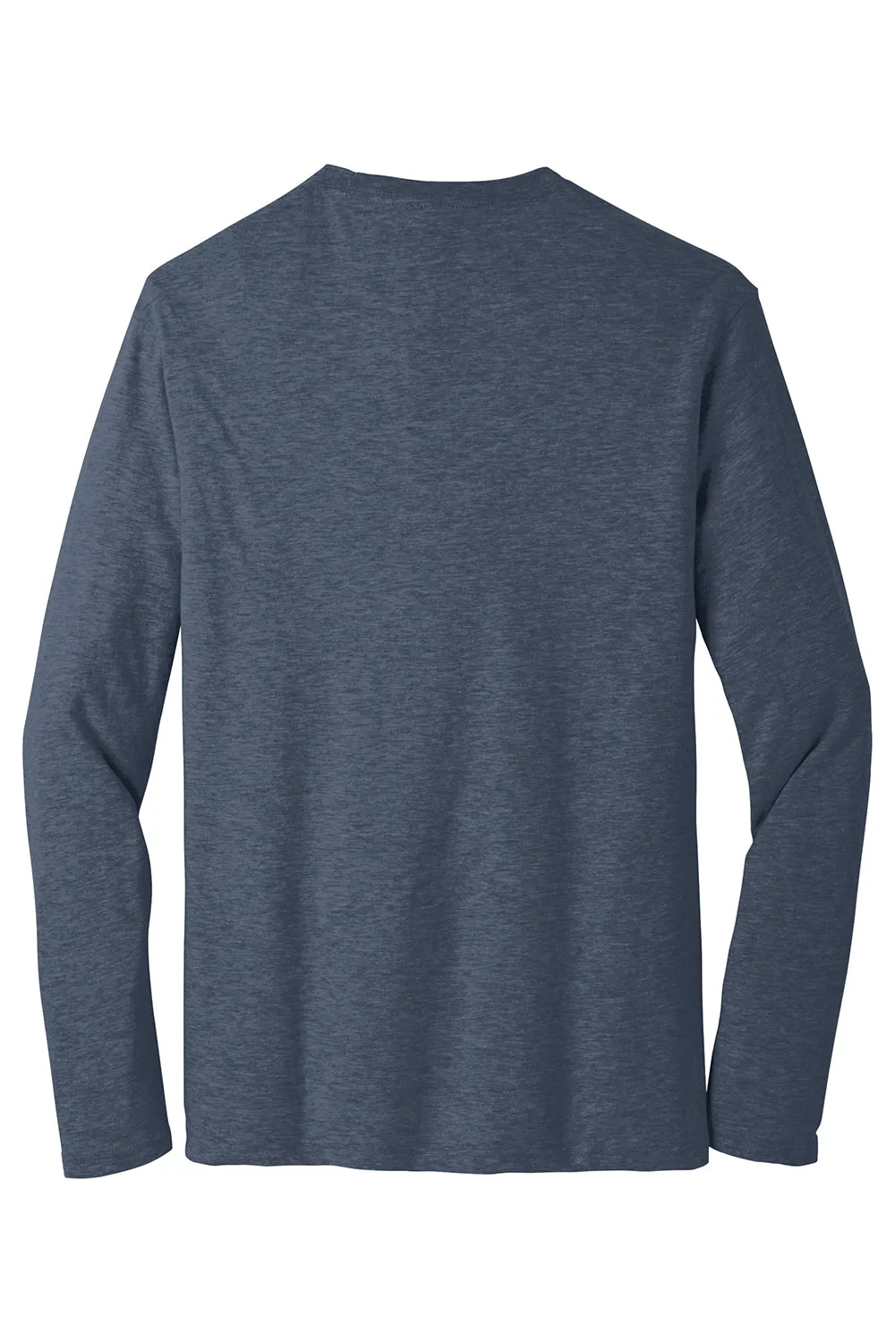 District Mens Very Important Long Sleeve Crewneck T-Shirt - Heather Navy Blue