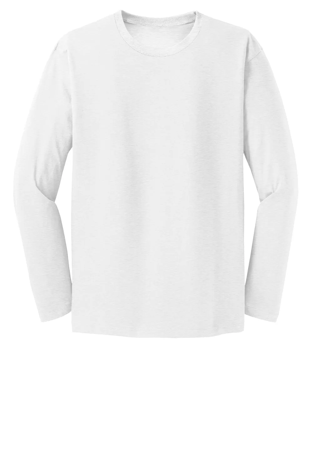 District Mens Very Important Long Sleeve Crewneck T-Shirt - White