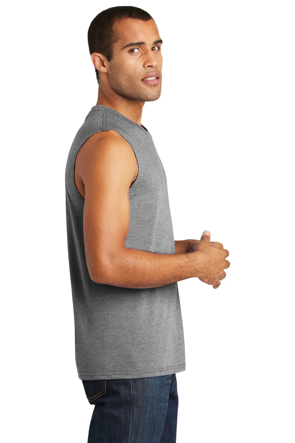 District Mens Very Important Muscle Tank Top - Grey Frost
