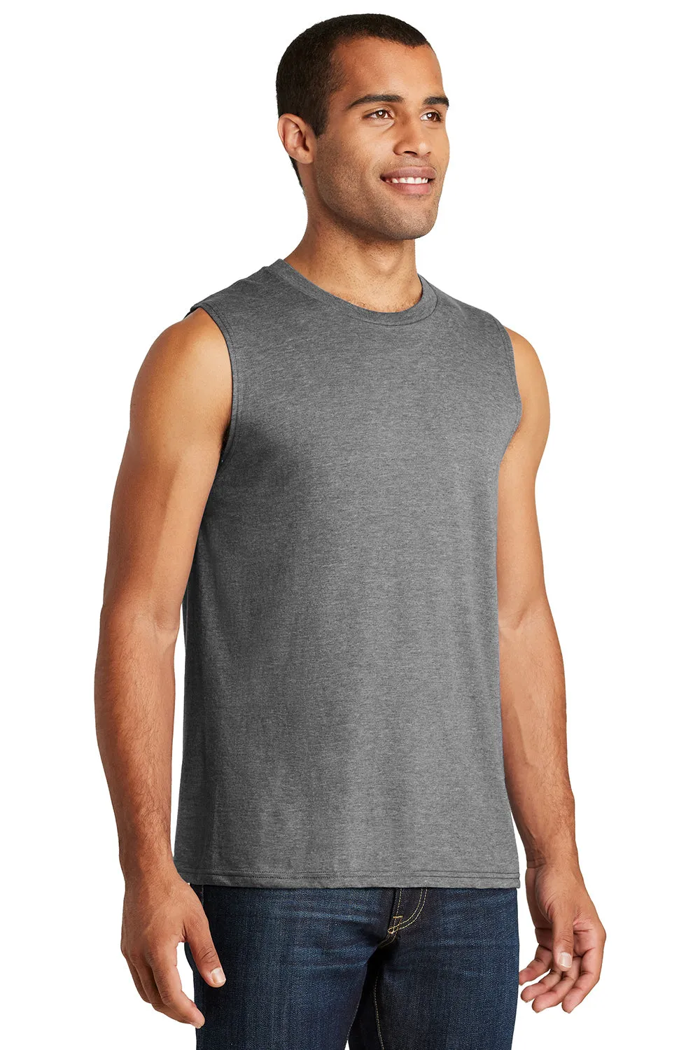 District Mens Very Important Muscle Tank Top - Grey Frost