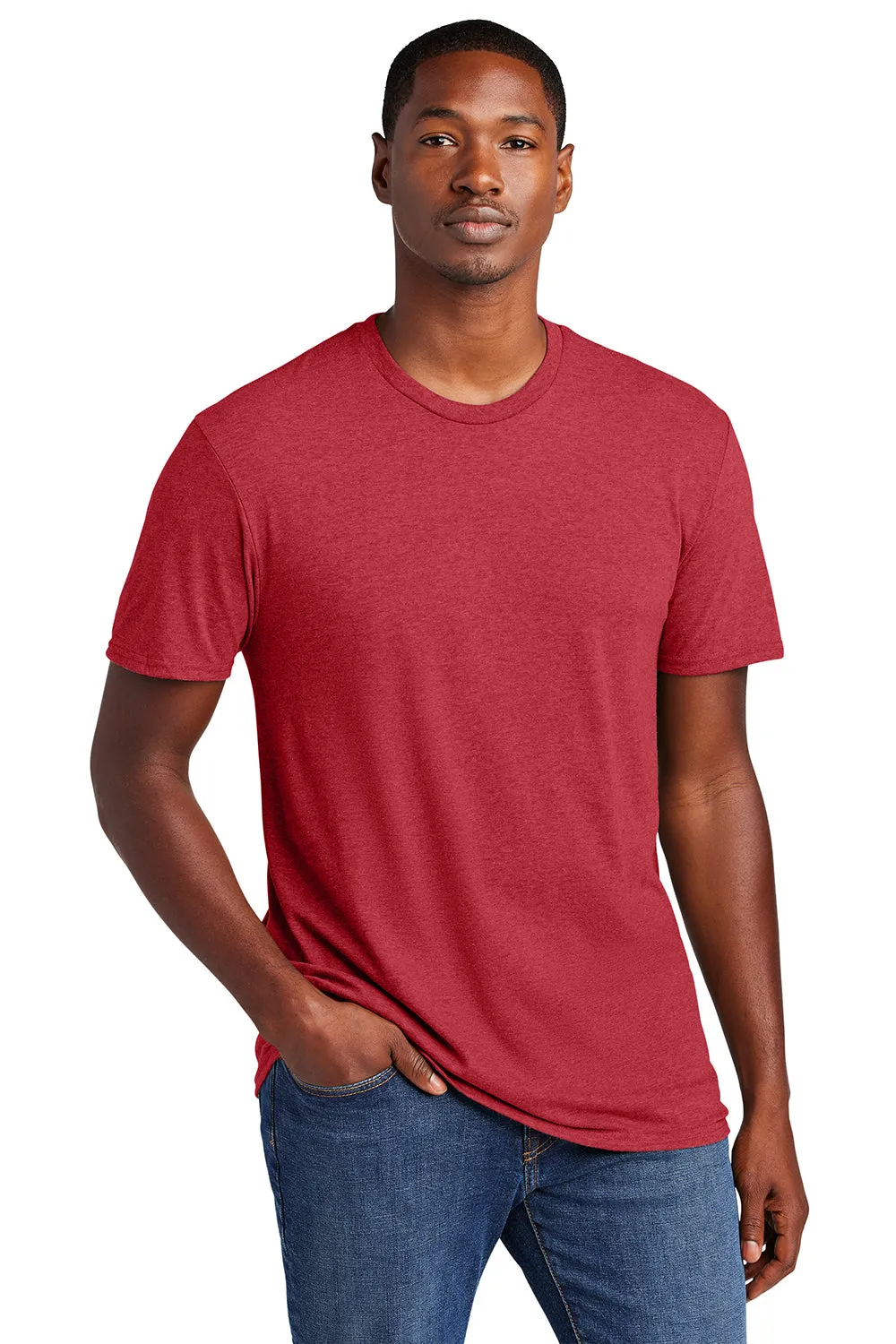 District Mens Very Important Short Sleeve Crewneck T-Shirt - Heather Red