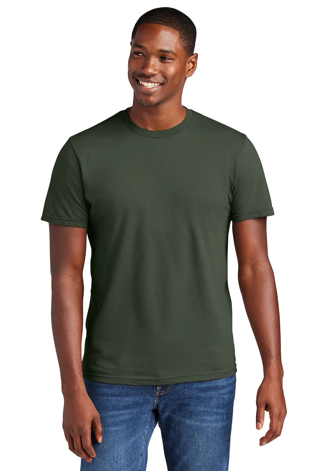 District Mens Very Important Short Sleeve Crewneck T-Shirt - Olive Green
