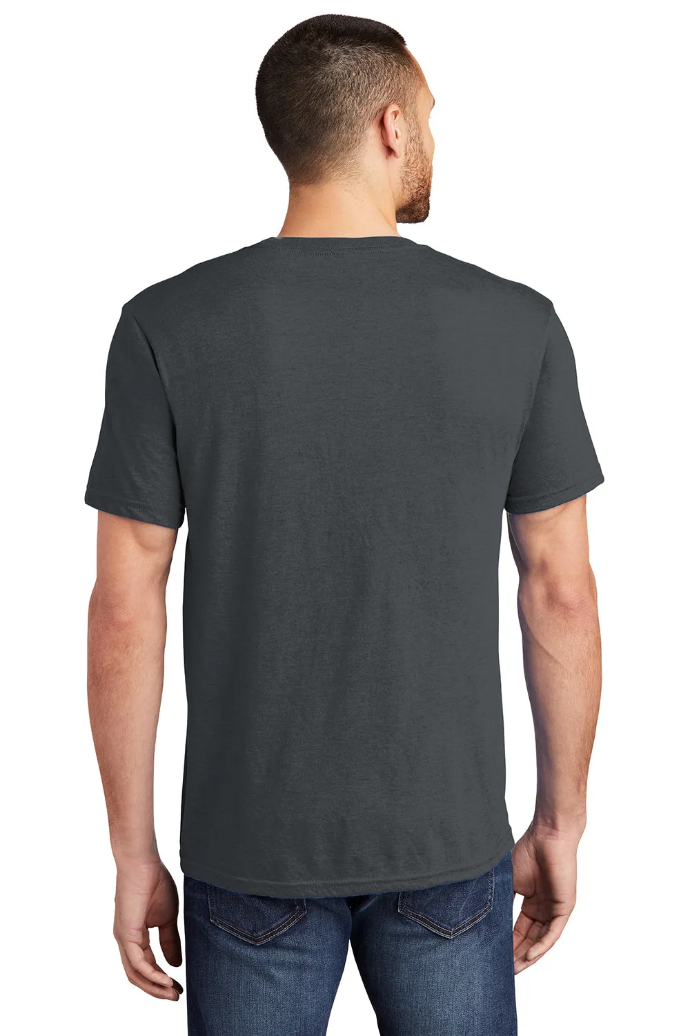 District Mens Very Important Short Sleeve Crewneck T-Shirt w/ Pocket - Charcoal Grey