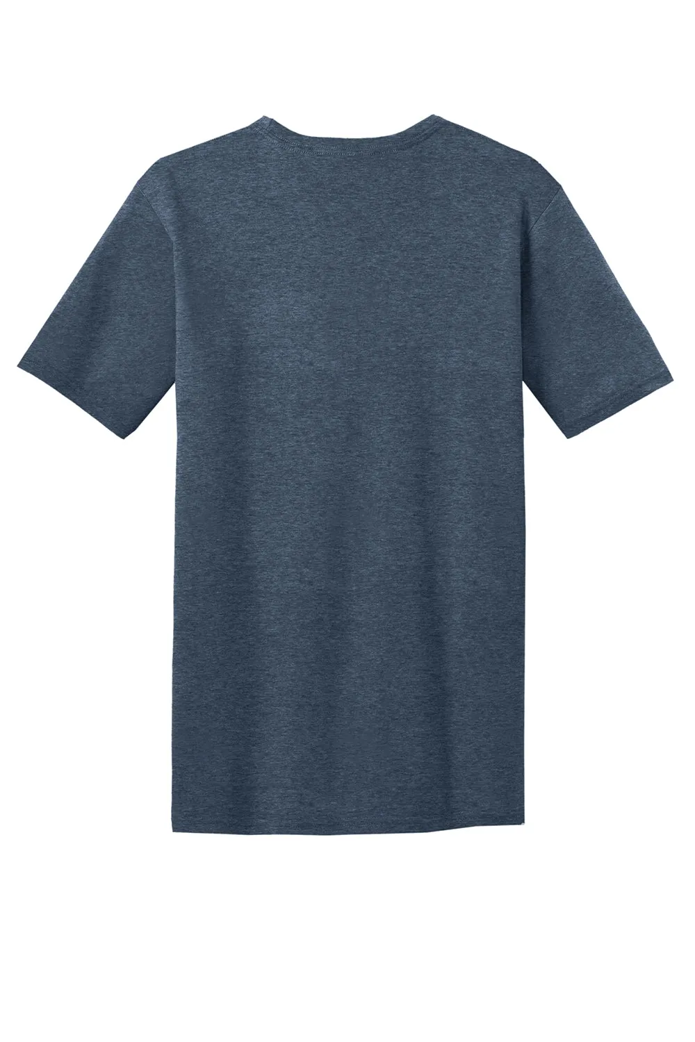 District Mens Very Important Short Sleeve Crewneck T-Shirt w/ Pocket - Heather Navy Blue