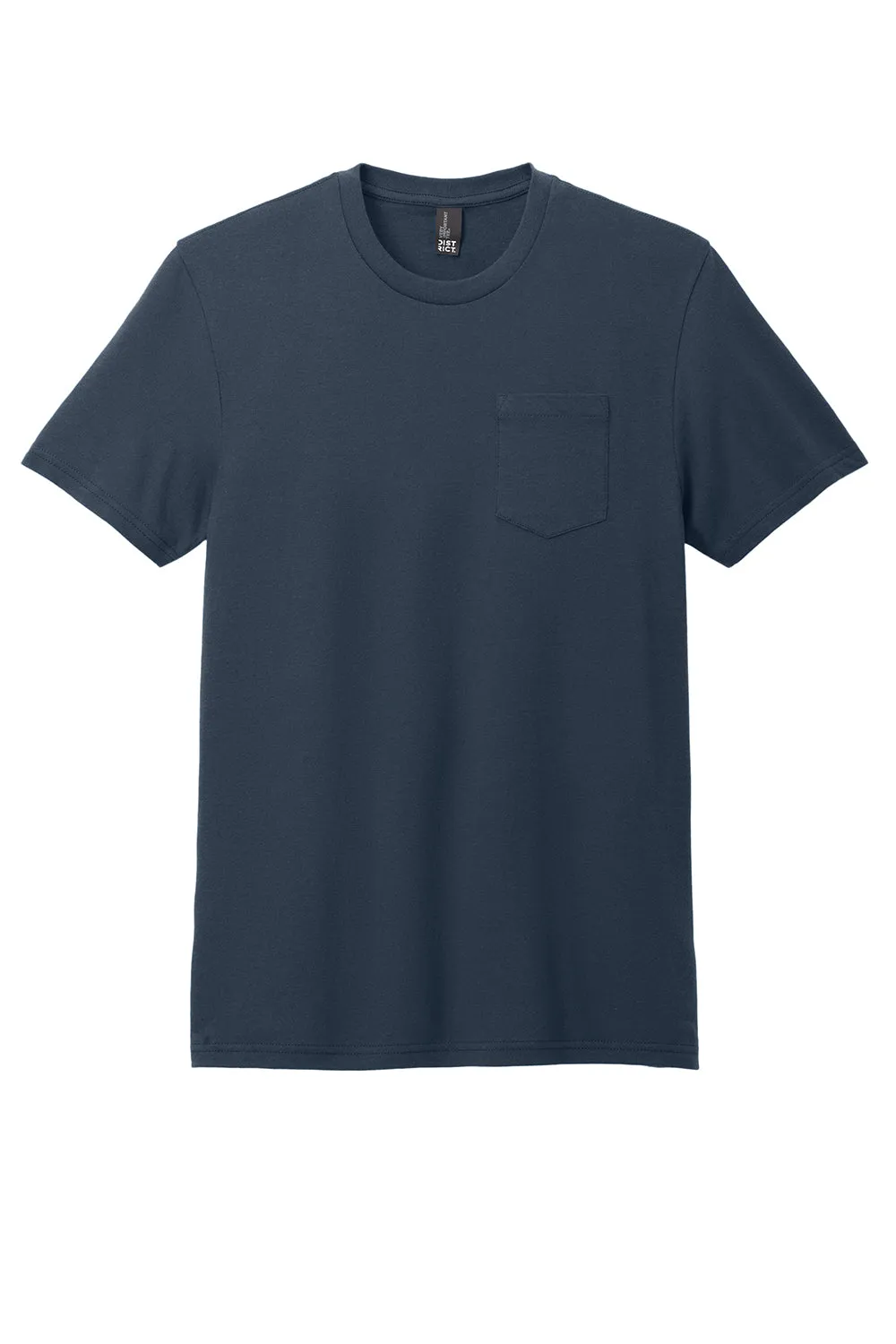 District Mens Very Important Short Sleeve Crewneck T-Shirt w/ Pocket - New Navy Blue