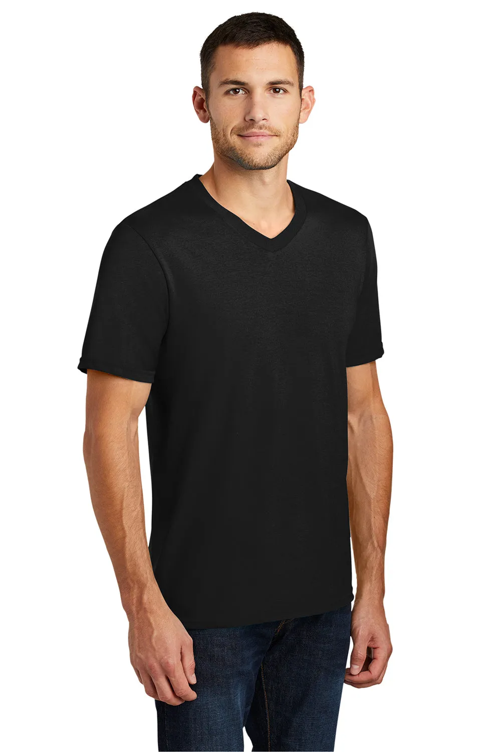 District Mens Very Important Short Sleeve V-Neck T-Shirt - Black