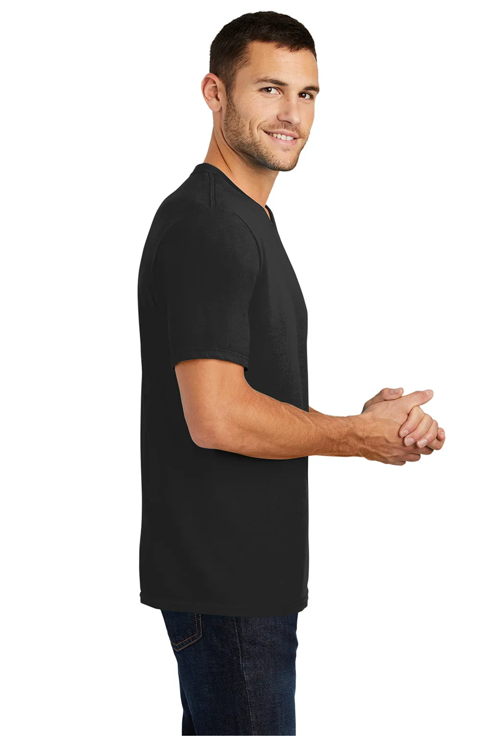 District Mens Very Important Short Sleeve V-Neck T-Shirt - Black