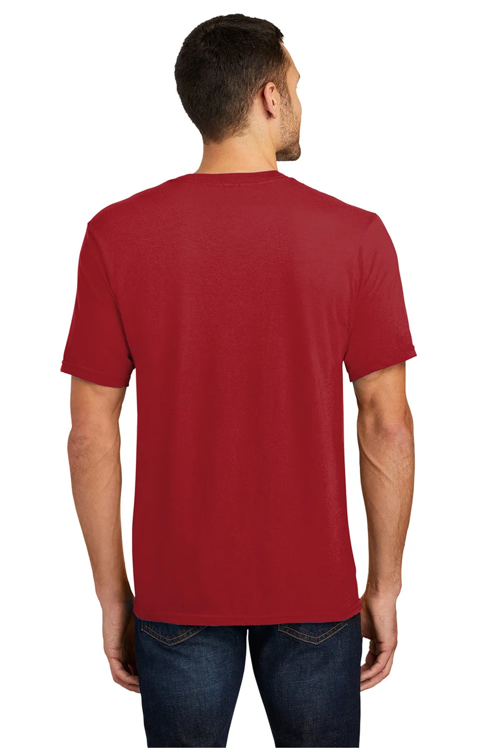District Mens Very Important Short Sleeve V-Neck T-Shirt - Classic Red - Closeout