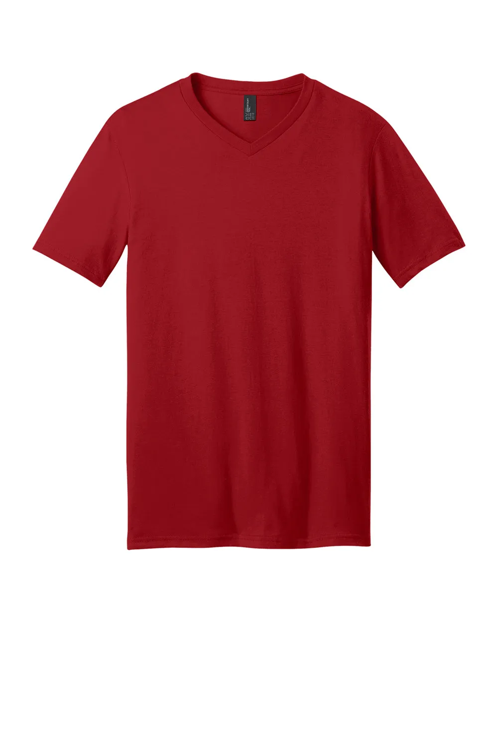 District Mens Very Important Short Sleeve V-Neck T-Shirt - Classic Red - Closeout