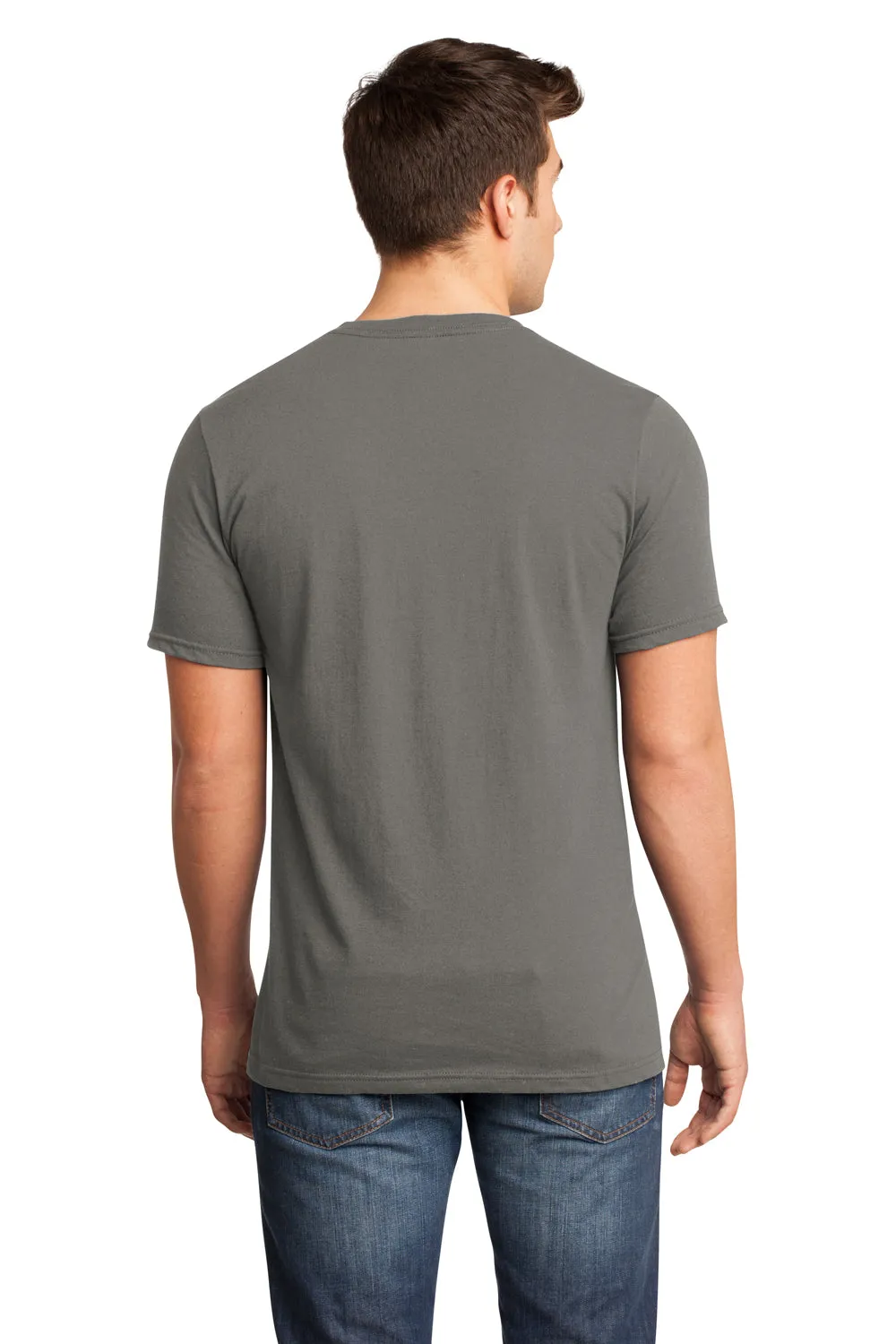 District Mens Very Important Short Sleeve V-Neck T-Shirt - Grey - Closeout
