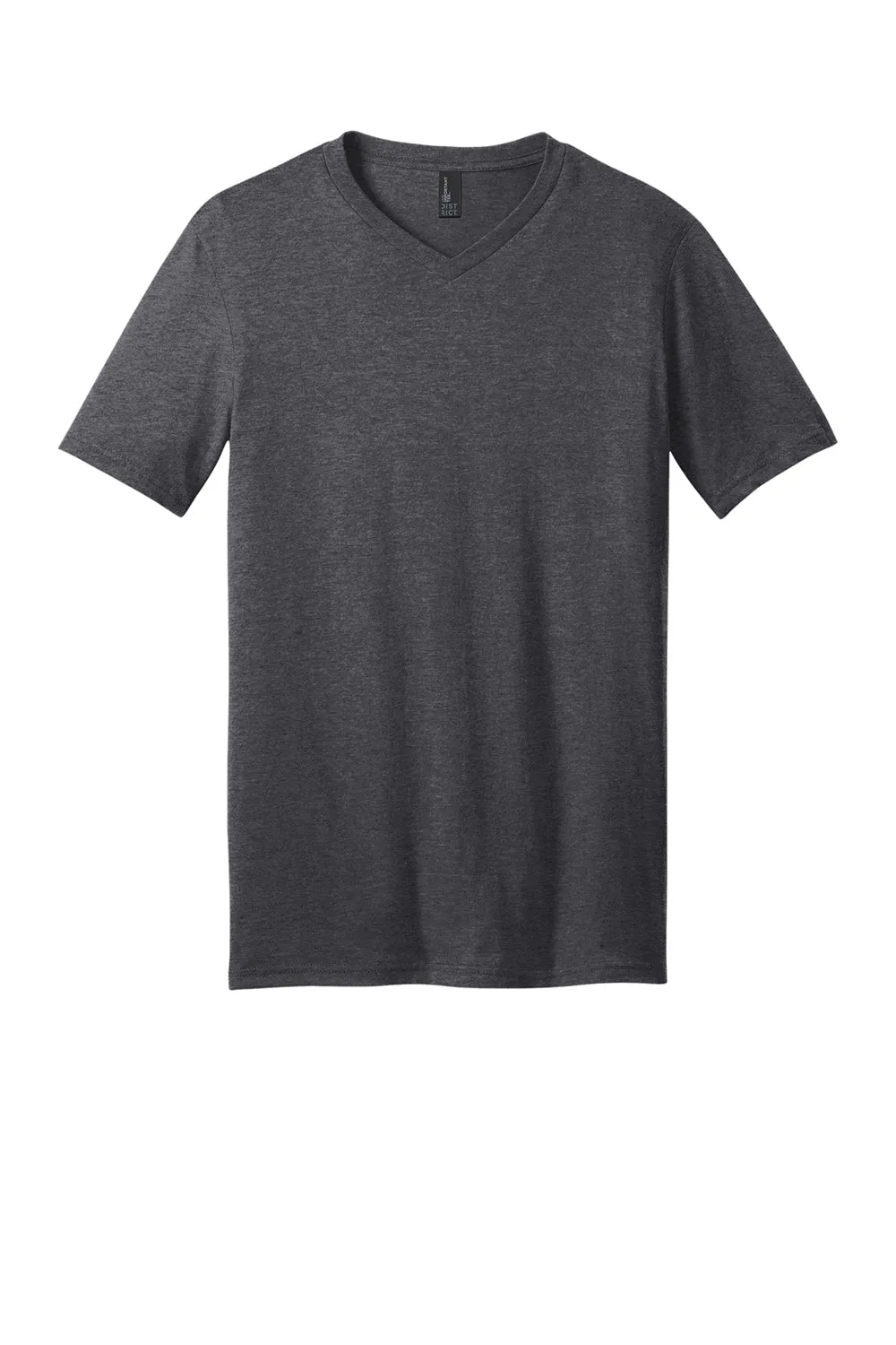District Mens Very Important Short Sleeve V-Neck T-Shirt - Heather Charcoal Grey