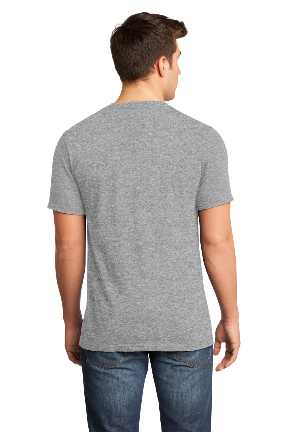District Mens Very Important Short Sleeve V-Neck T-Shirt - Heather Light Grey