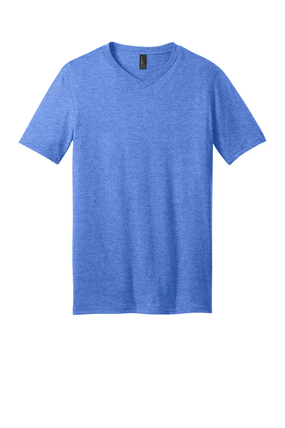 District Mens Very Important Short Sleeve V-Neck T-Shirt - Heather Royal Blue