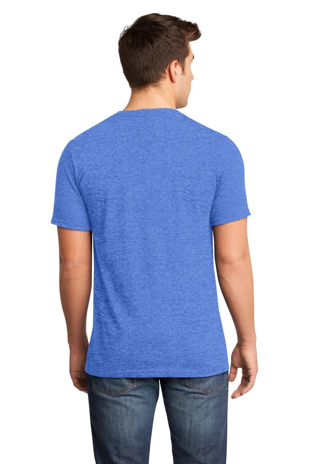 District Mens Very Important Short Sleeve V-Neck T-Shirt - Heather Royal Blue