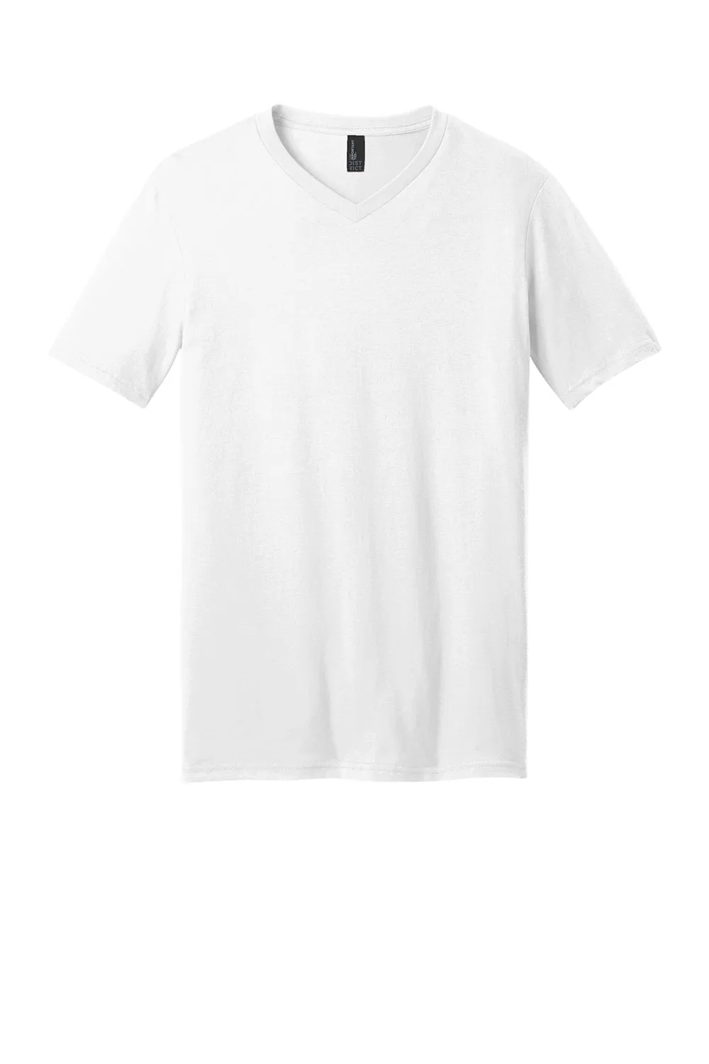 District Mens Very Important Short Sleeve V-Neck T-Shirt - White