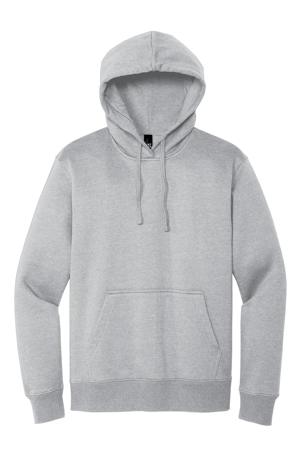 District Mens V.I.T. Heavyweight Fleece Hooded Sweatshirt Hoodie w/ Pouch Pocket - Heather Light Grey