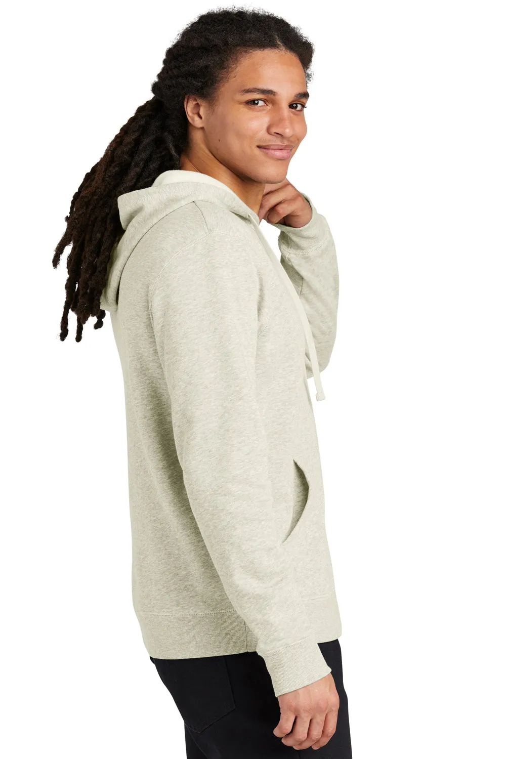 District Mens V.I.T. Heavyweight Fleece Hooded Sweatshirt Hoodie w/ Pouch Pocket - Heather Oatmeal