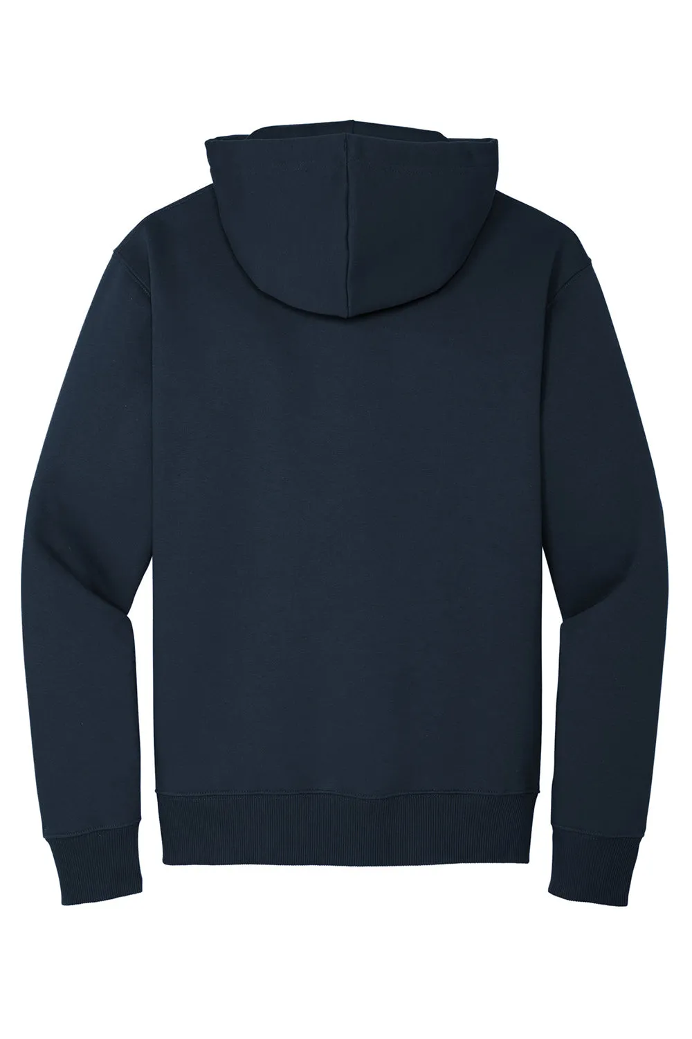District Mens V.I.T. Heavyweight Fleece Hooded Sweatshirt Hoodie w/ Pouch Pocket - New Navy Blue