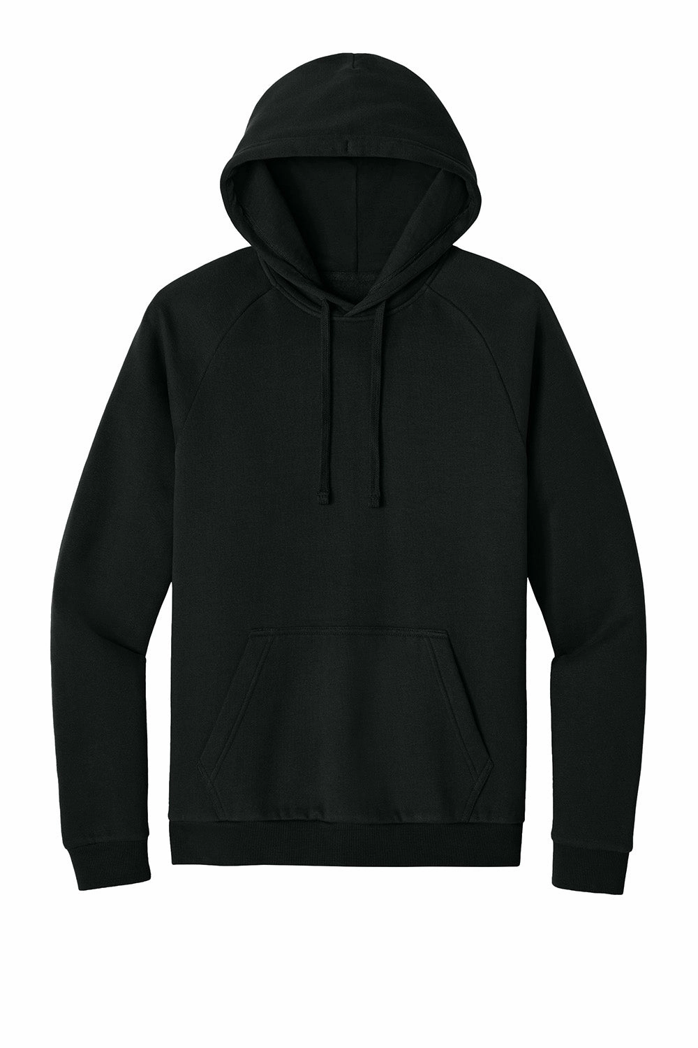District Mens Cloud Fleece Hooded Sweatshirt Hoodie w/ Pouch Pocket - Jet Black