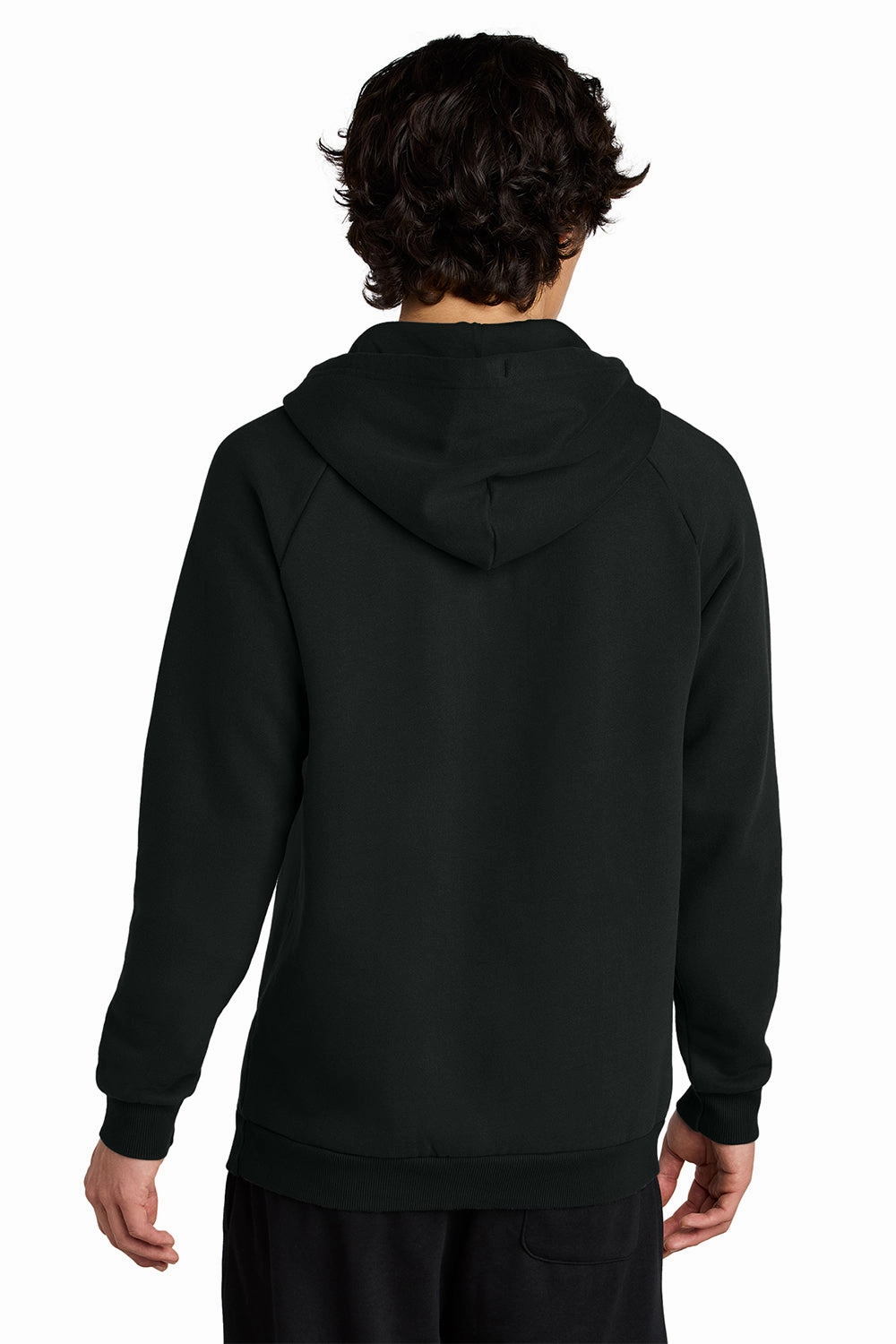District Mens Cloud Fleece Hooded Sweatshirt Hoodie w/ Pouch Pocket - Jet Black