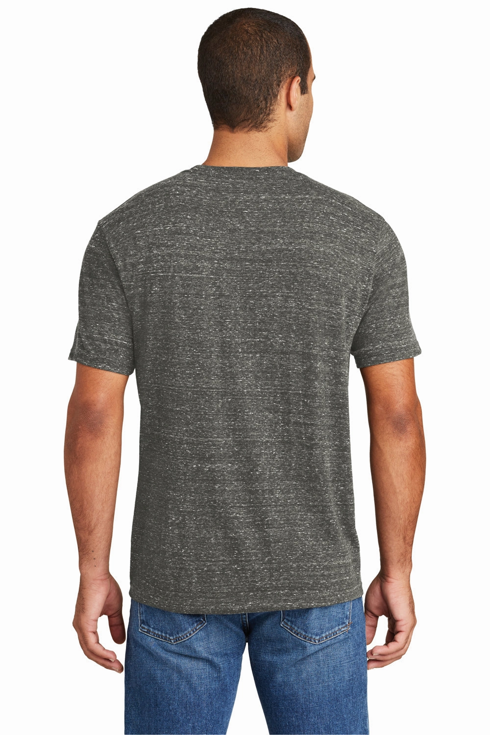 District Mens Cosmic Short Sleeve Crewneck T-Shirt - Black/Grey - Closeout