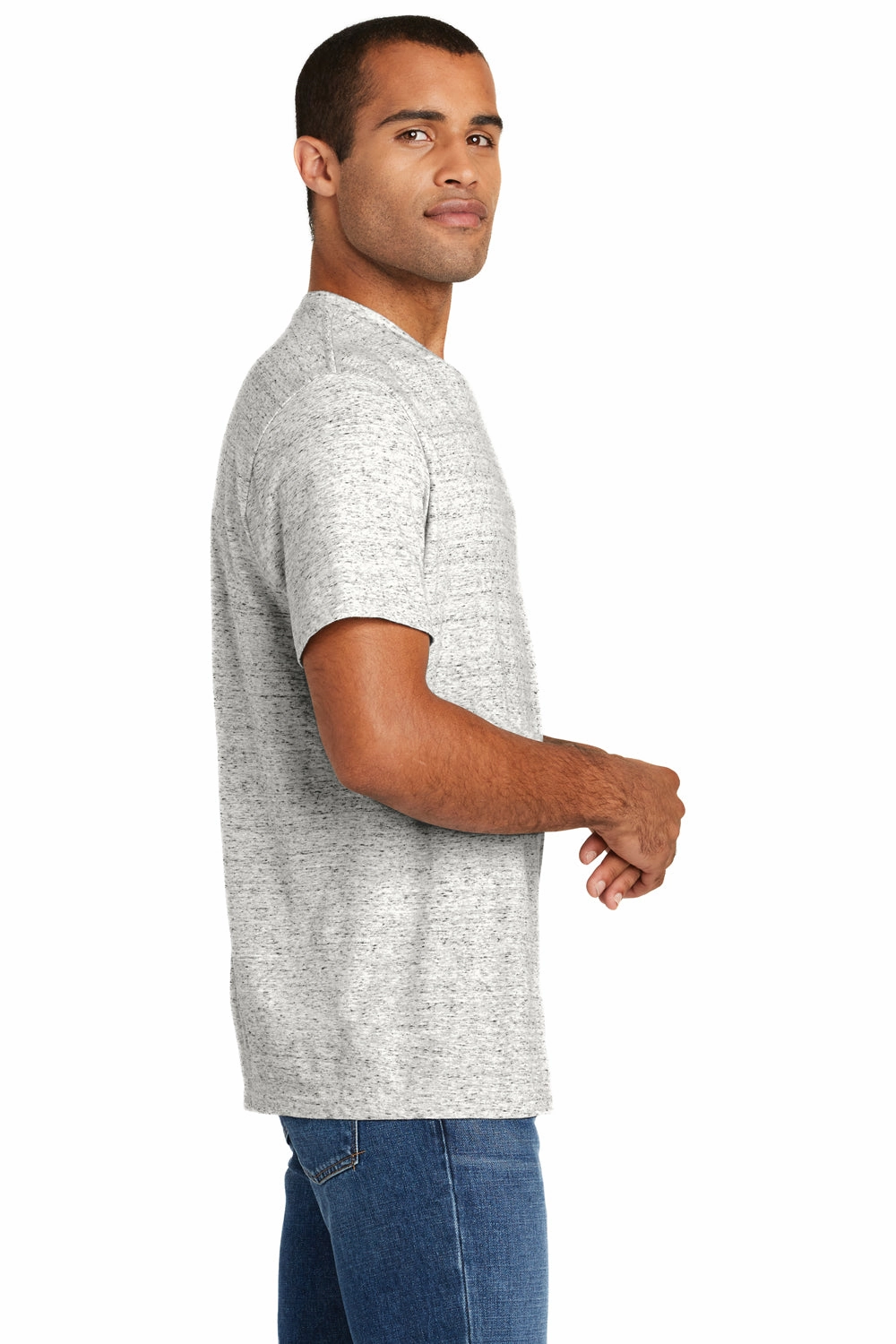 District Mens Cosmic Short Sleeve Crewneck T-Shirt - White/Black - Closeout