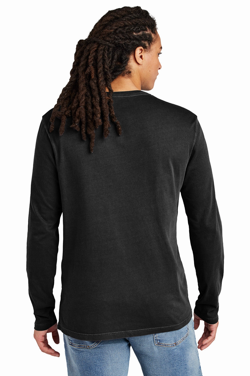 District Mens District Wash Long Sleeve Crewneck T-Shirt - Black