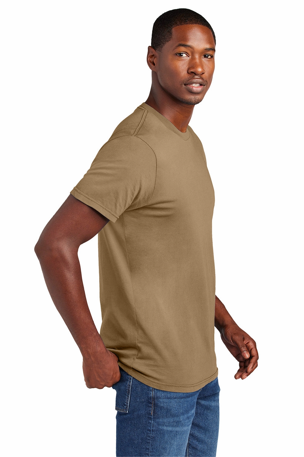 District Mens District Wash Short Sleeve Crewneck T-Shirt - Golden Spice