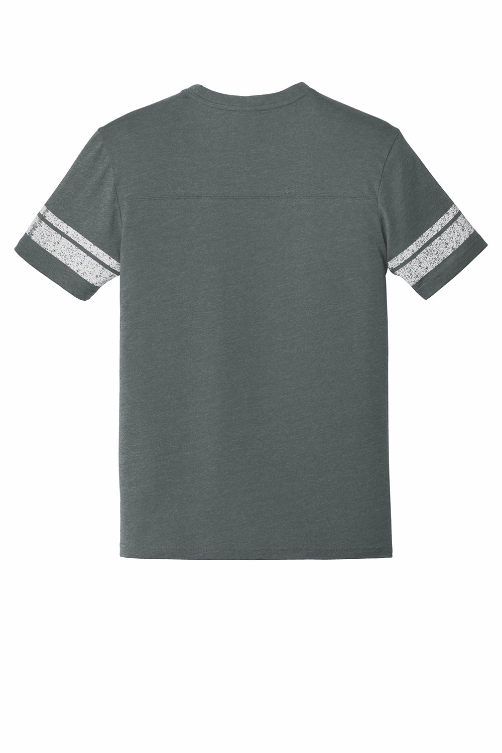 District Mens Game Short Sleeve Crewneck T-Shirt - Heather Charcoal Grey/White - Closeout