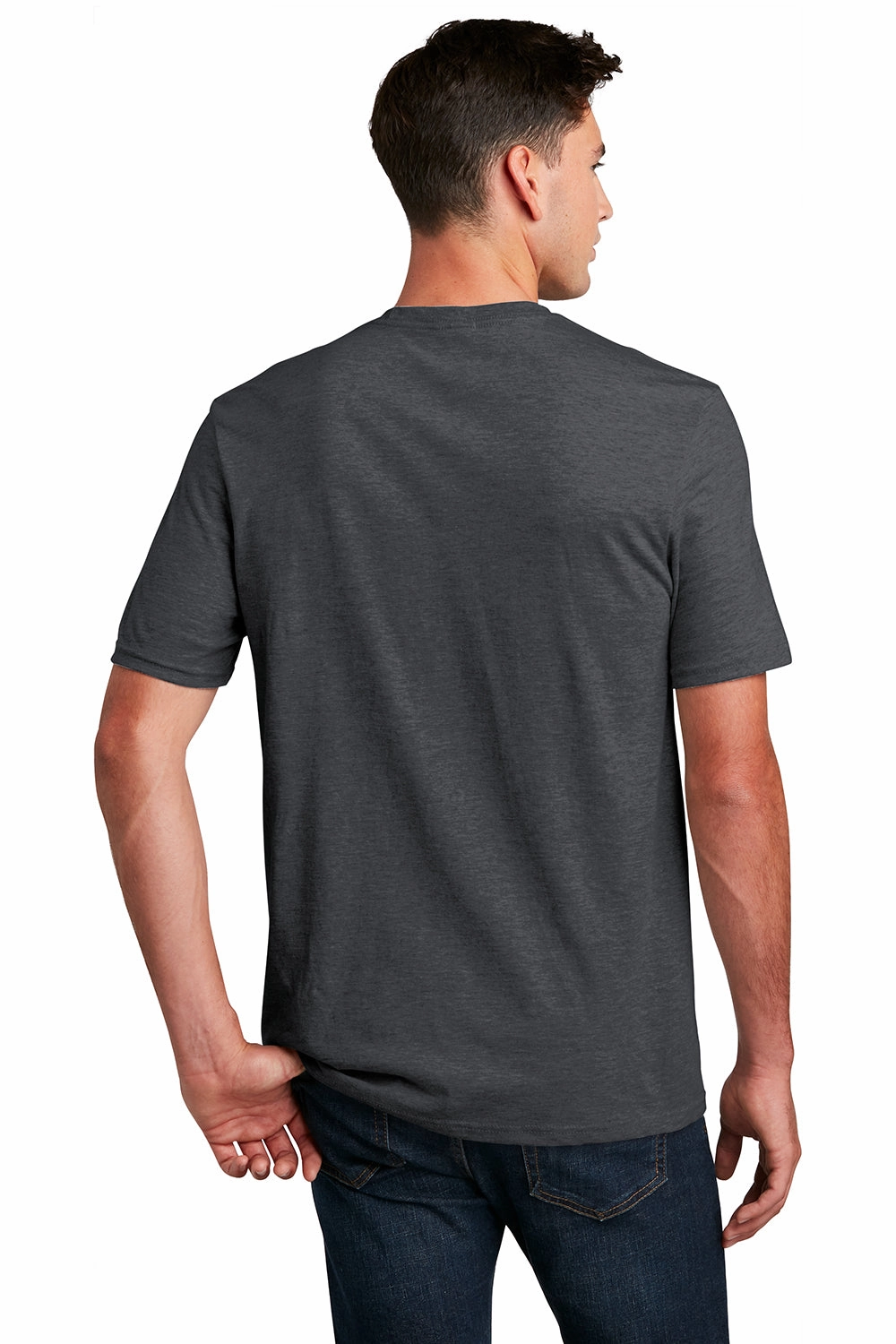 District Mens Perfect Blend Short Sleeve Crewneck T-Shirt - Heather Charcoal Grey