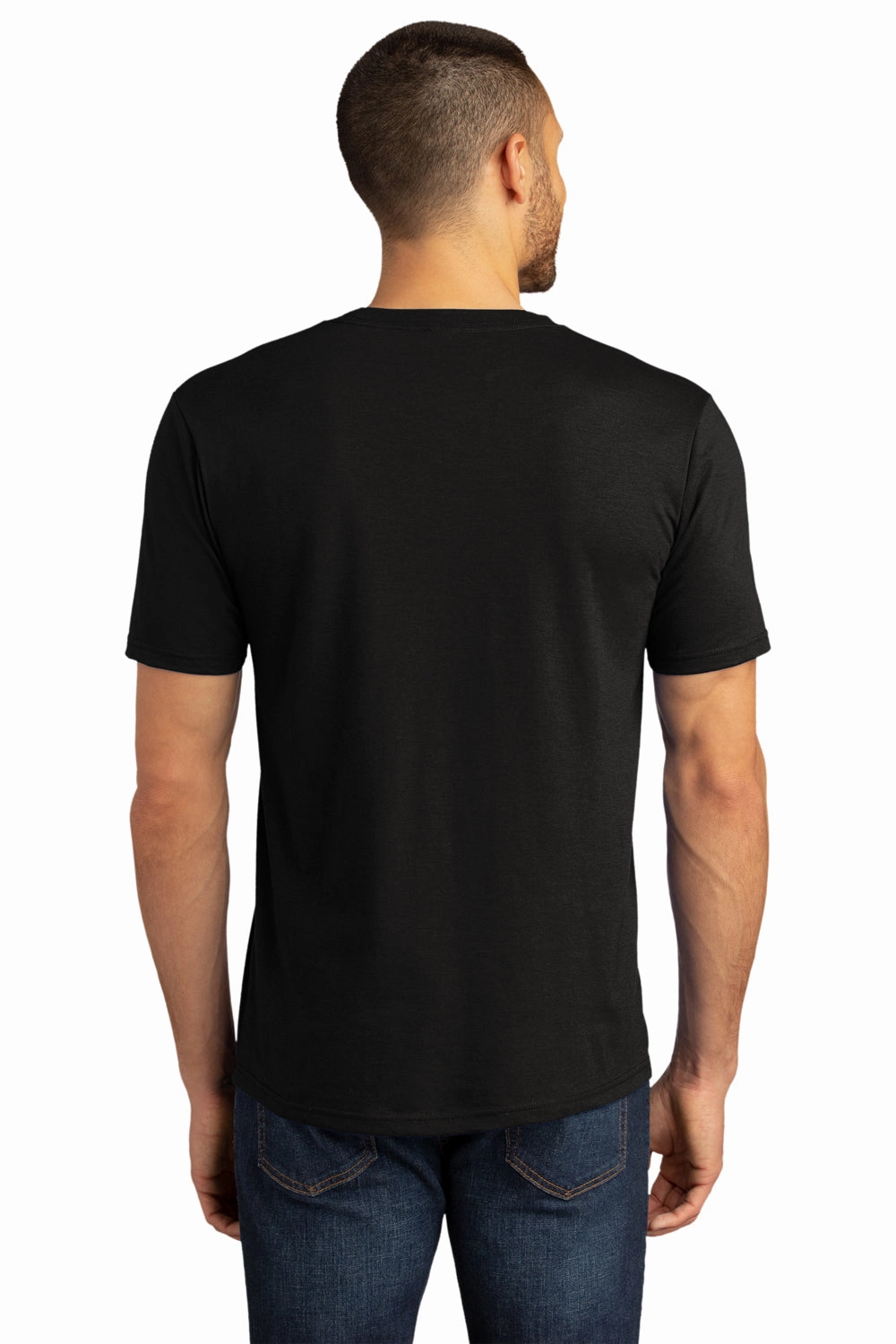 District Mens Perfect DTG Short Sleeve Crewneck T-Shirt - Black