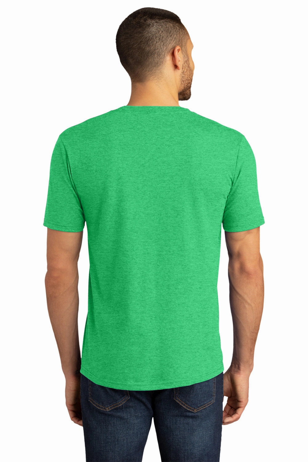 District Mens Perfect DTG Short Sleeve Crewneck T-Shirt - Green Frost