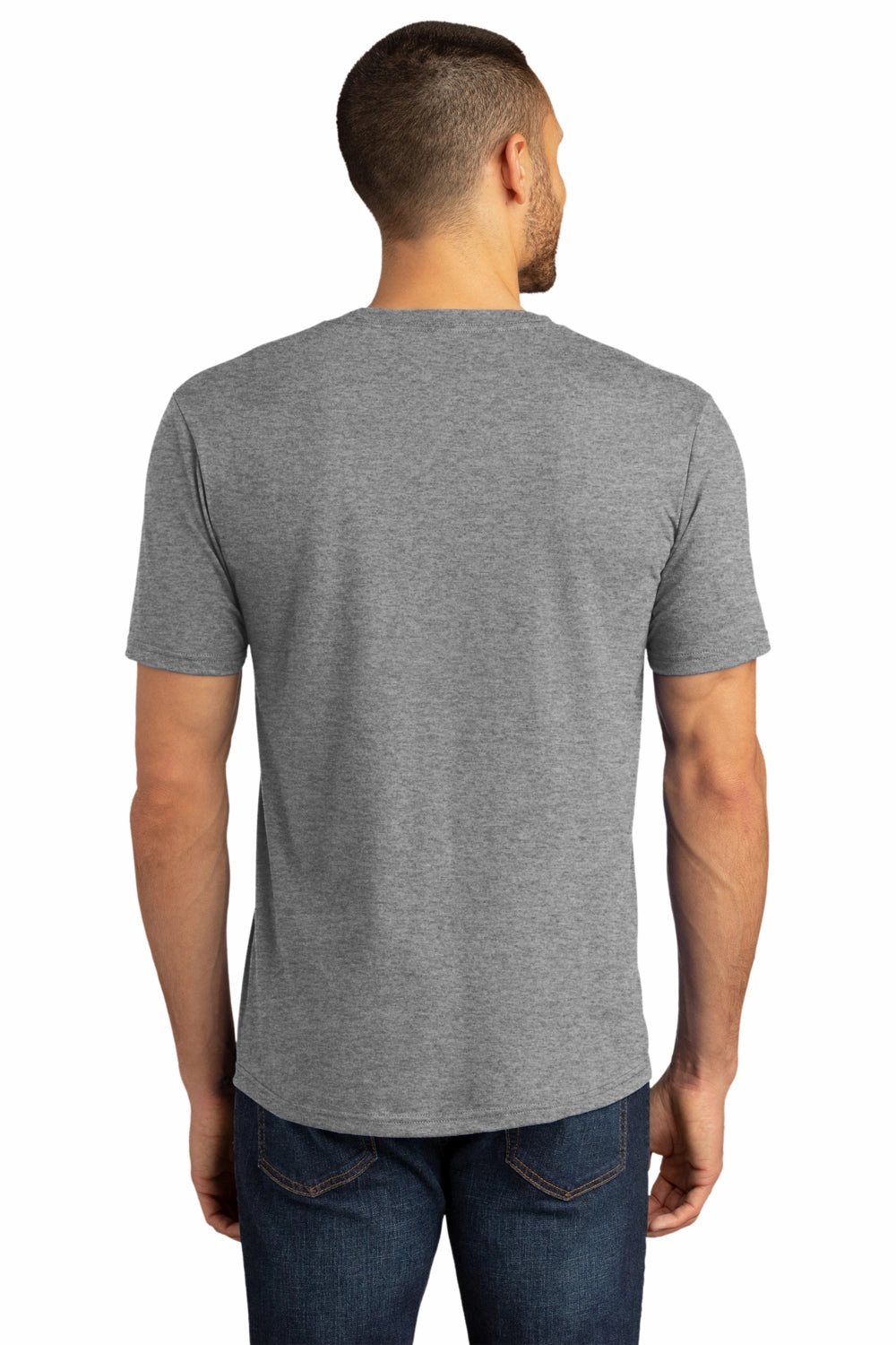 District Mens Perfect DTG Short Sleeve Crewneck T-Shirt - Grey Frost