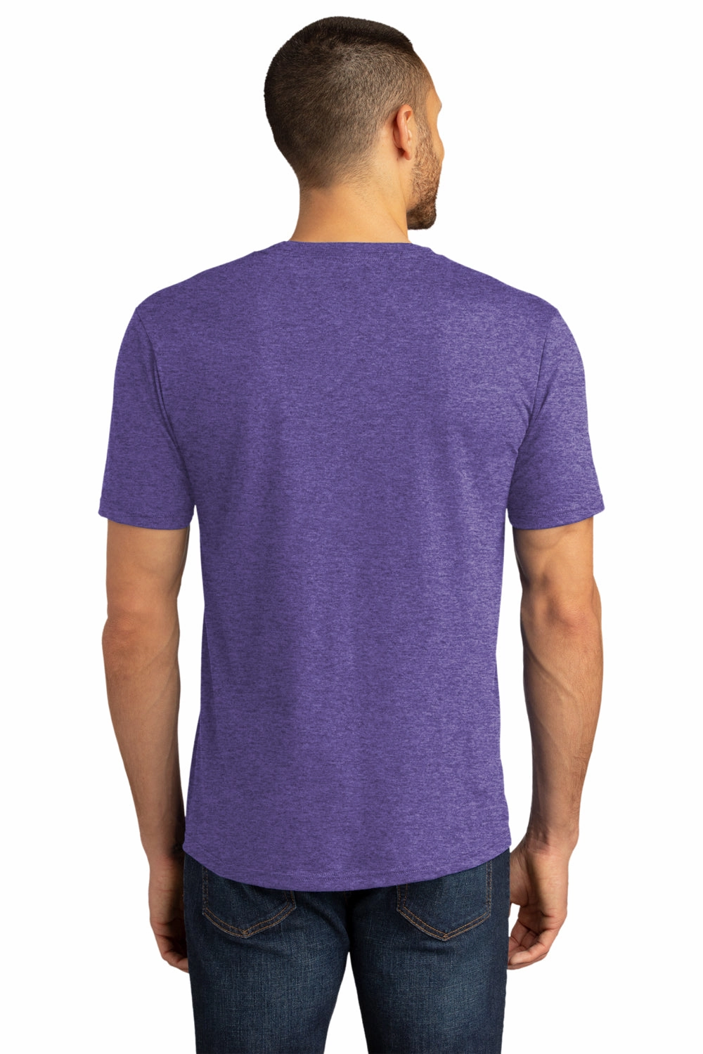 District Mens Perfect DTG Short Sleeve Crewneck T-Shirt - Purple Frost