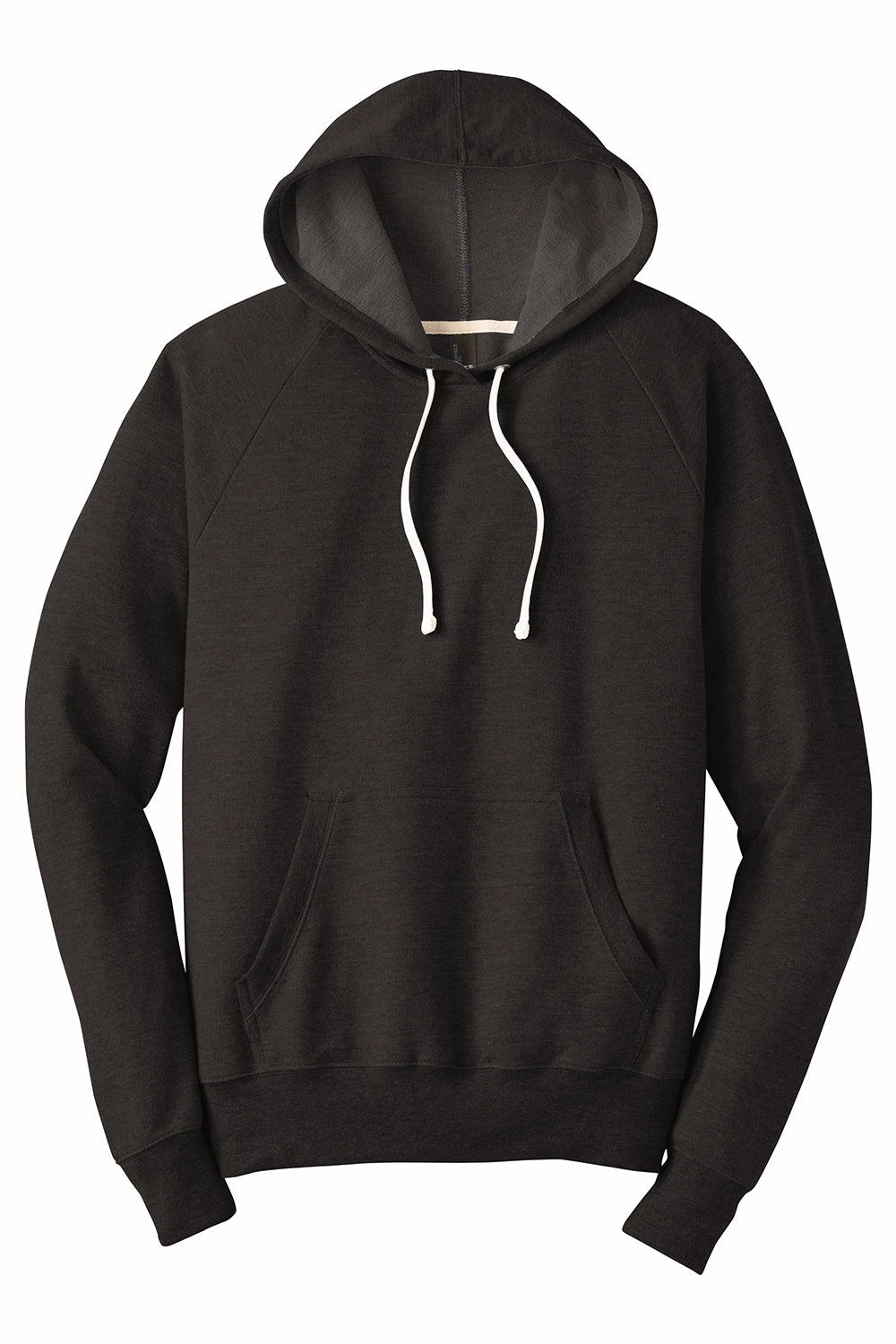 District Mens Perfect French Terry Hooded Sweatshirt Hoodie w/ Pouch Pocket - Black