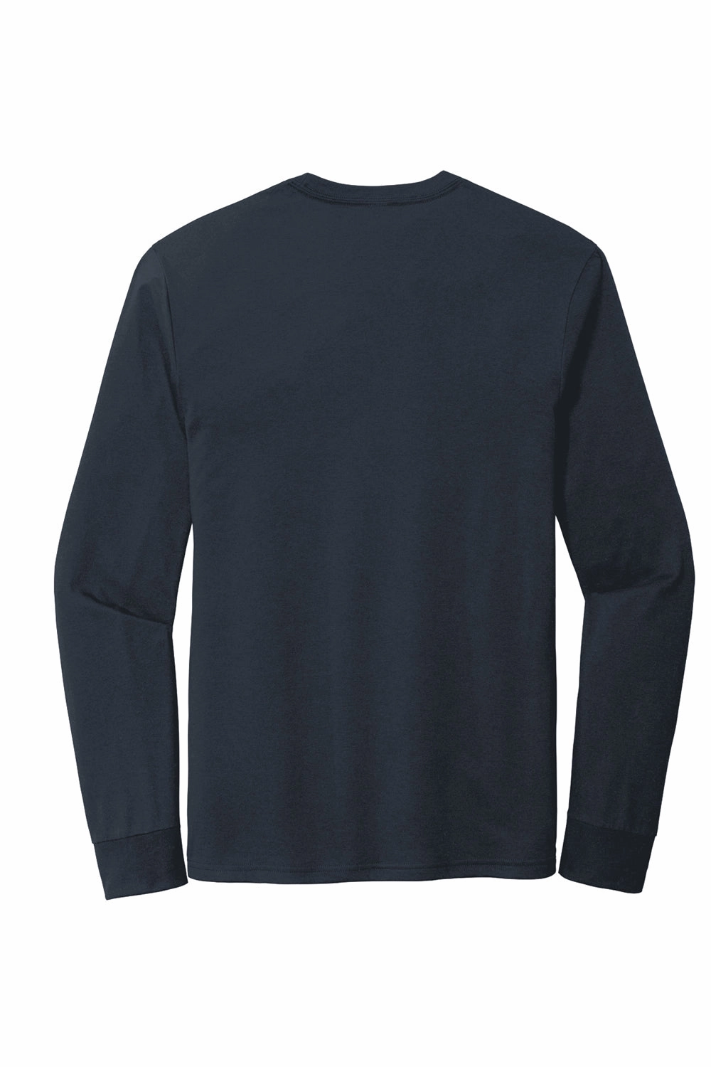 District Mens Perfect Tri Long Sleeve Crewneck T-Shirt - New Navy Blue