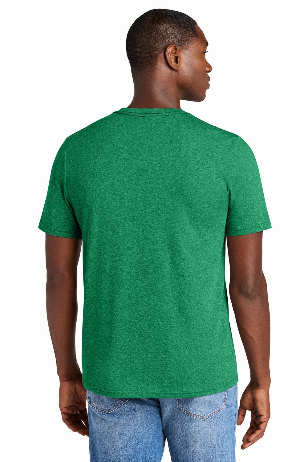 District Mens Perfect Weight CVC Short Sleeve Crewneck T-Shirt - Heather Meadow Green