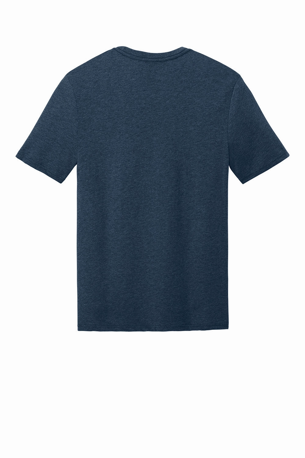 District Mens Perfect Weight CVC Short Sleeve Crewneck T-Shirt - Heather Navy Blue