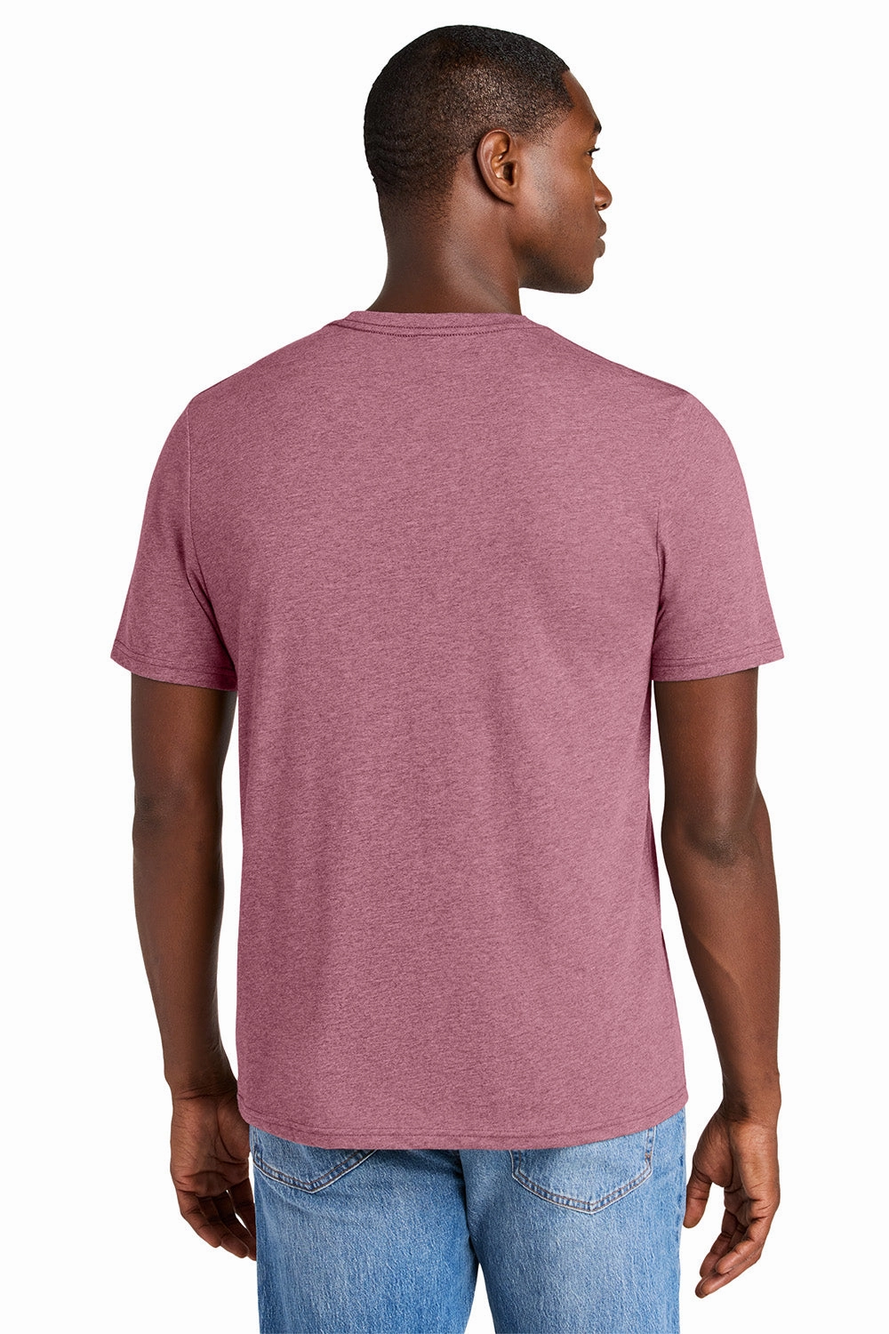 District Mens Perfect Weight CVC Short Sleeve Crewneck T-Shirt - Heather Orchid Haze Purple