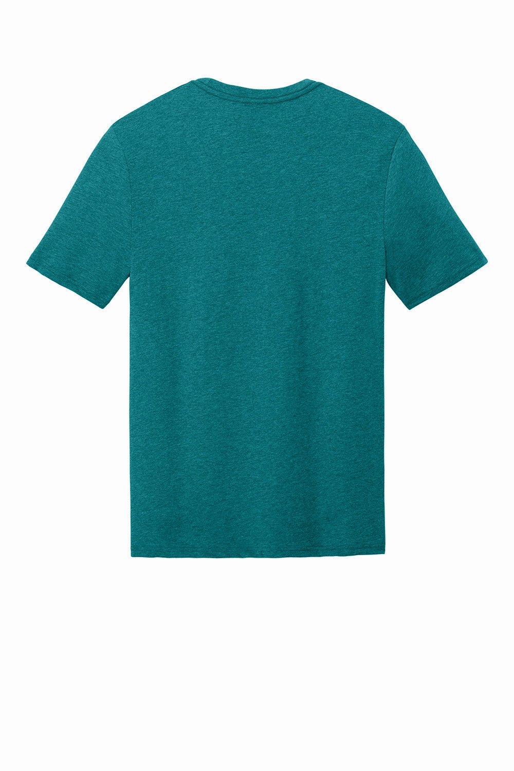 District Mens Perfect Weight CVC Short Sleeve Crewneck T-Shirt - Heather Teal Blue