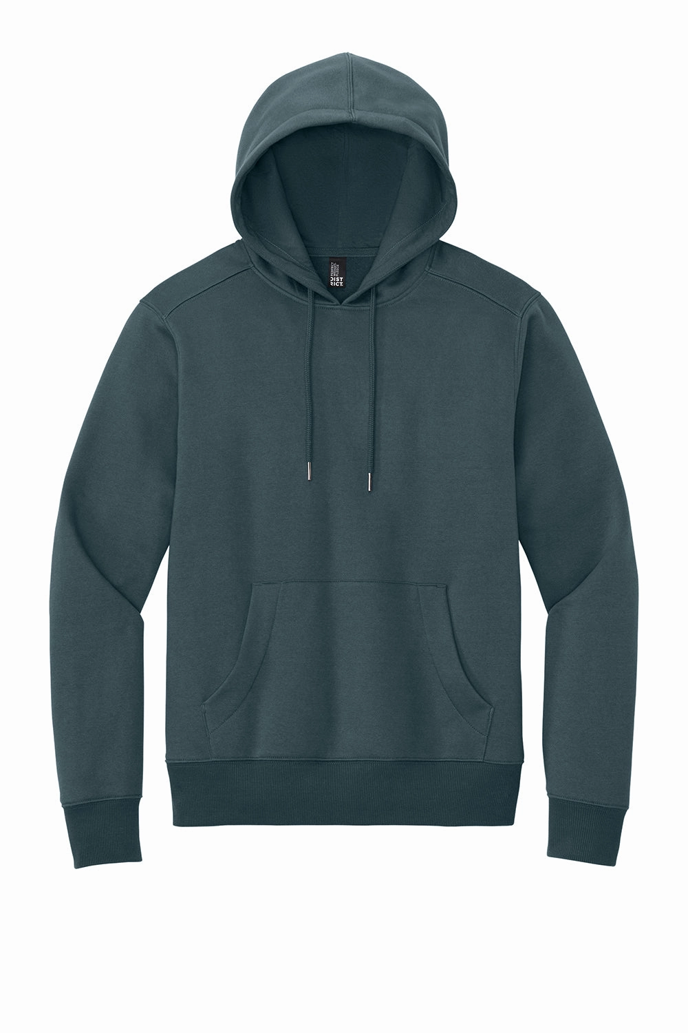 District Mens Perfect Weight Fleece Hooded Sweatshirt Hoodie w/ Pouch Pocket - Deep Steel Blue