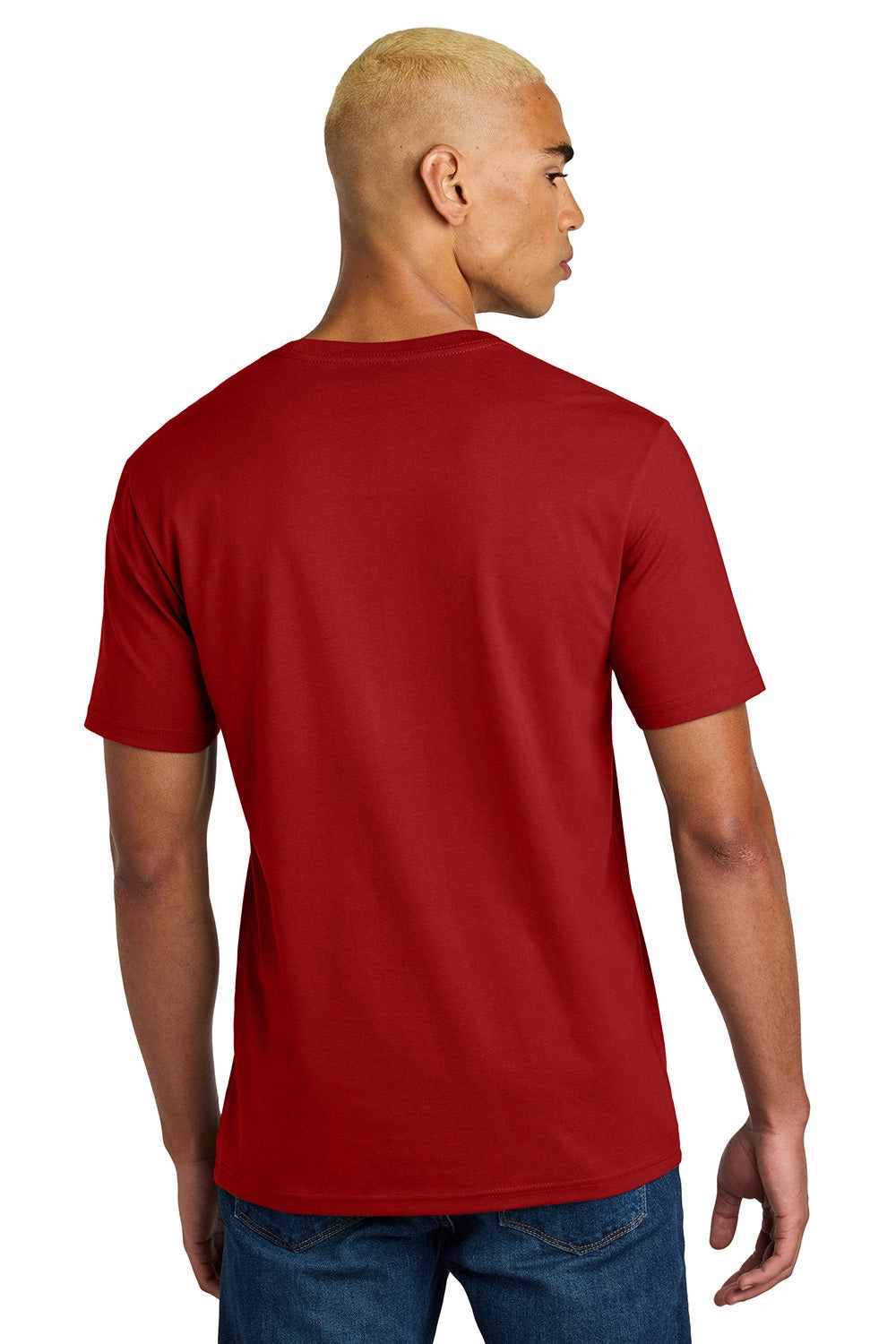 District Mens Perfect Weight Icon Short Sleeve Crewneck T-Shirt - Classic Red