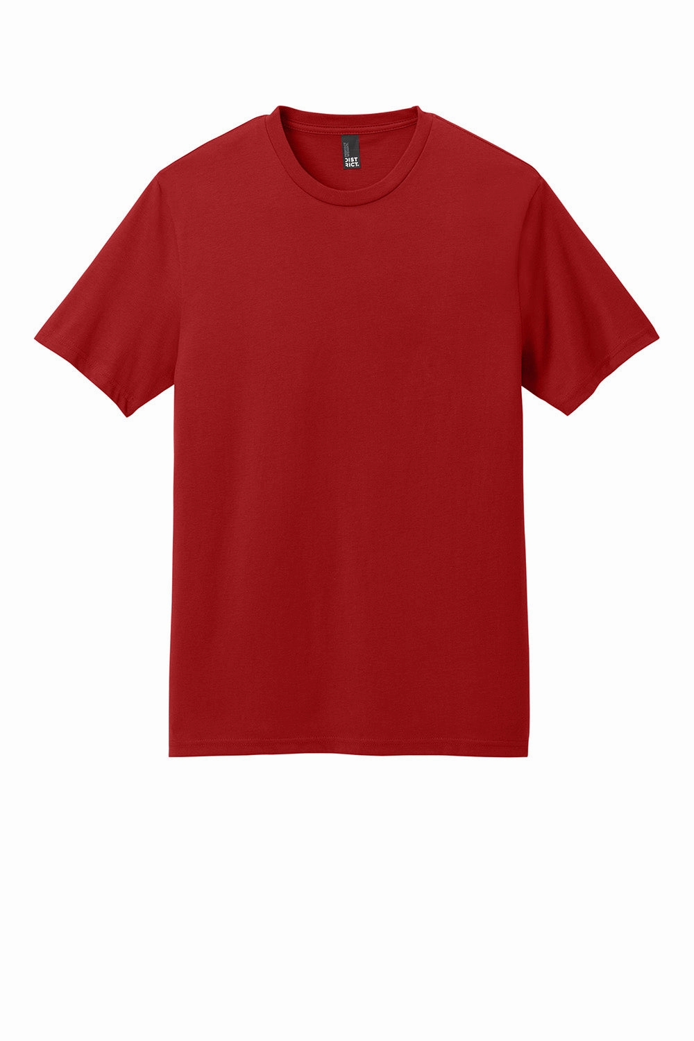 District Mens Perfect Weight Icon Short Sleeve Crewneck T-Shirt - Classic Red