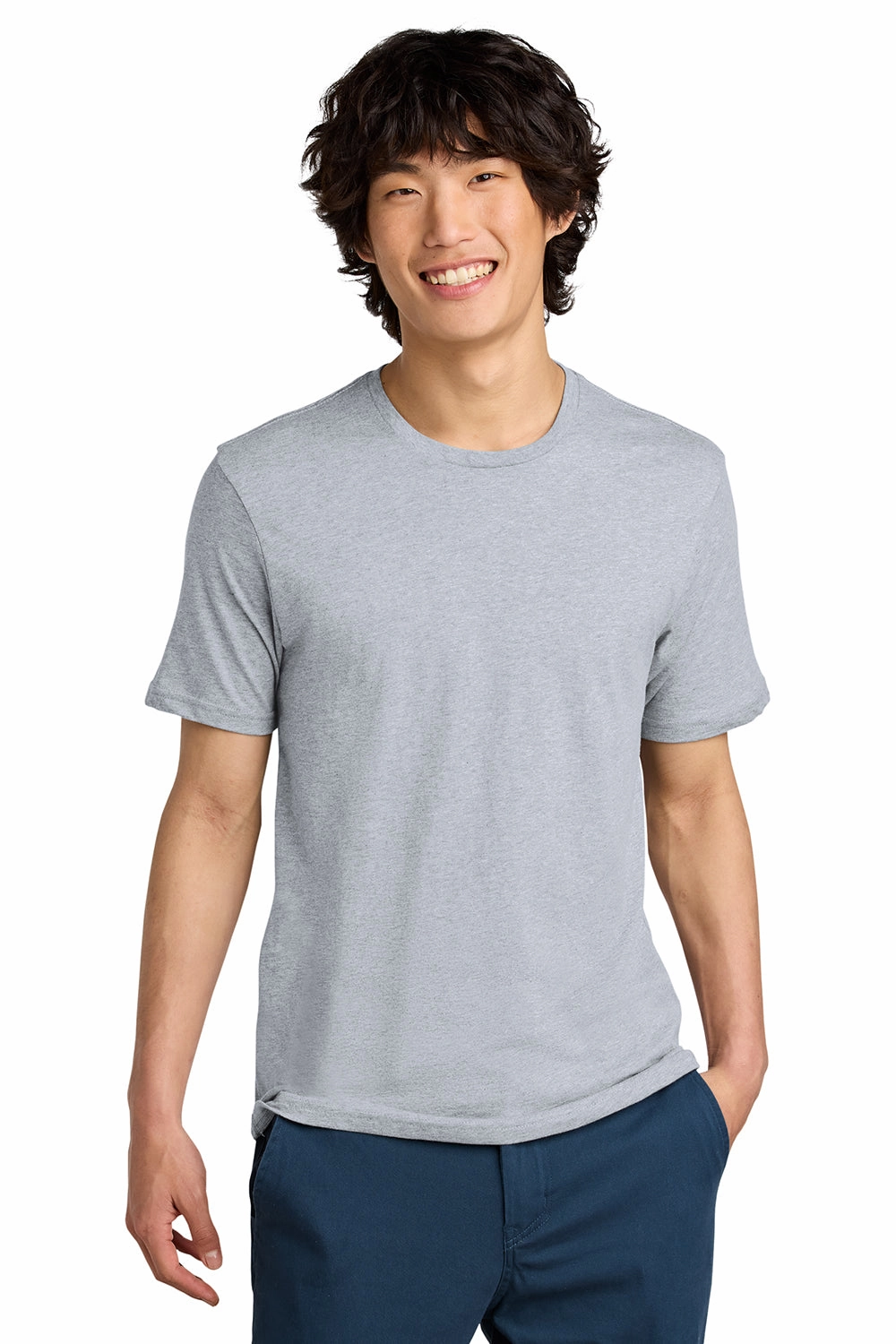 District Mens Perfect Weight Short Sleeve Crewneck T-Shirt - Ash Grey