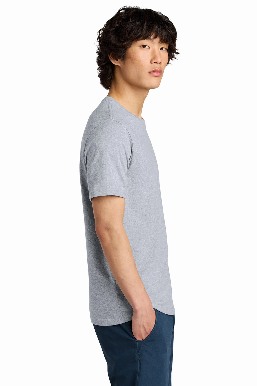District Mens Perfect Weight Short Sleeve Crewneck T-Shirt - Ash Grey